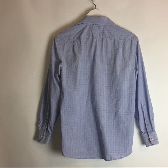 Mens Tommy Hilfiger Long Sleeve Shirt Blue Medium - Picture 3 of 3